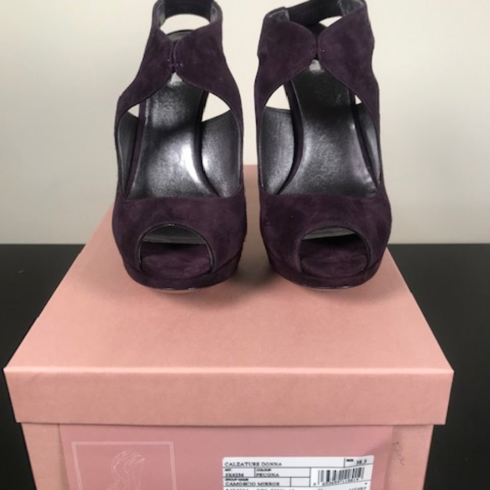 Mui Mui Calzature Donna Pruna Suede Platform